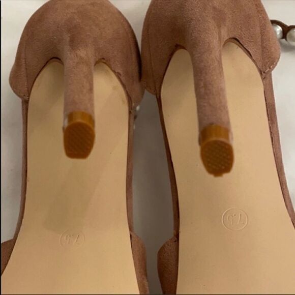 CAPE ROBBIN MAUVE MICROSUEDE STILETTO SANDALS. NEW - Picture 5 of 8